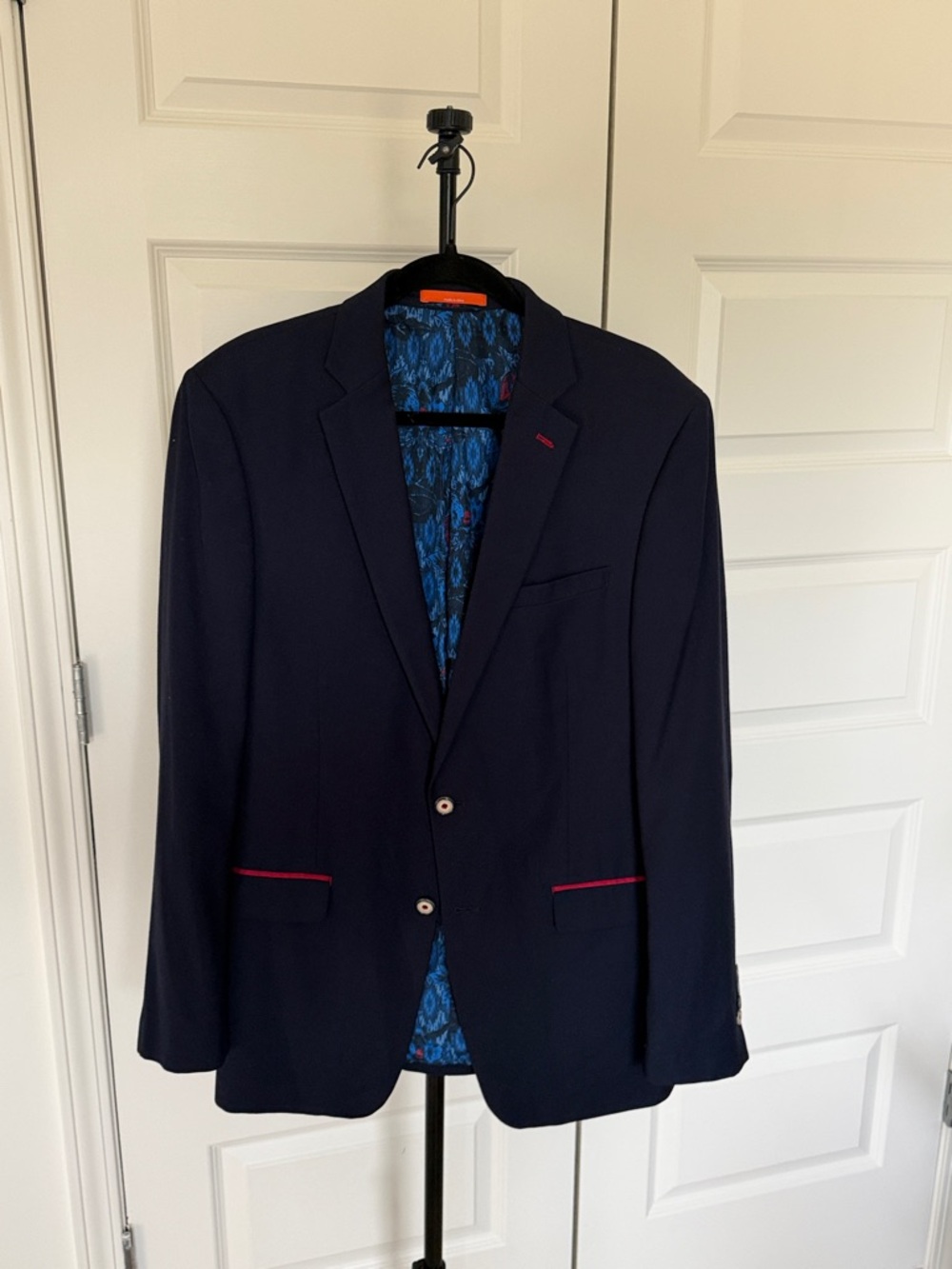 TALLIA Navy Sport Coat with Red Trim